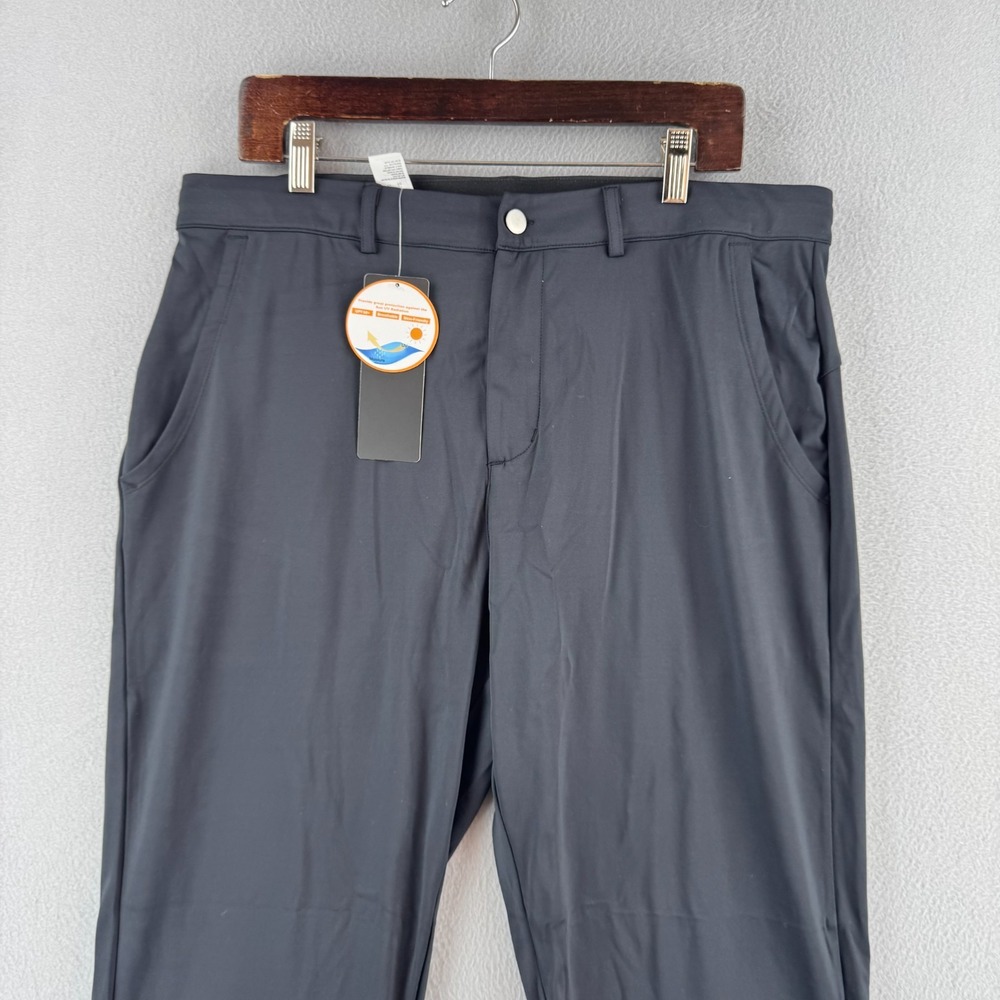 Jim League Pants Mens XL Black Stretch Golf Joggers New With Tags - Picture 2 of 13